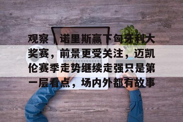 九游娱乐-观察｜诺里斯赢下匈牙利大奖赛，前景更受关注，迈凯伦赛季走势继续走强只是第一层看点，场内外都有故事